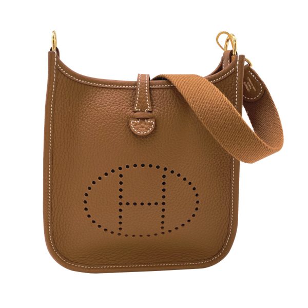 069426cc 01 Hermes Evelyne Tpm Taurillon Clemence Rare U Stamped Crossbody Bag Gold brown