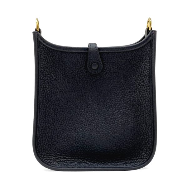 069426cc noir 02 Hermes Evelyne Tpm Taurillon Clemence Rare U Stamped Crossbody Bag Black Noir