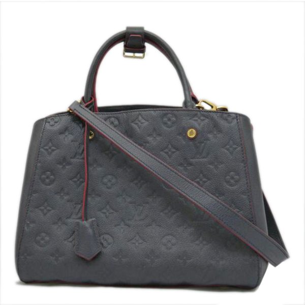 06992 1 Louis Vuitton Montaigne MM Marine Rouge Bag Navy