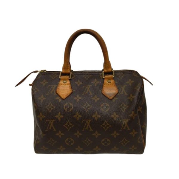 0724 2 3 Louis Vuitton Speedy 25 Monogram Handbag Brown