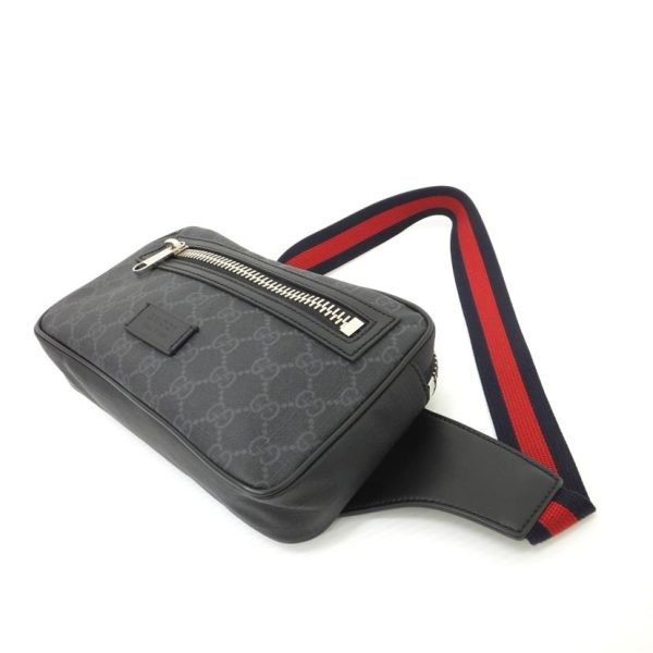 07269 3 Gucci Soft Supreme Sherry Line Body Bag Black