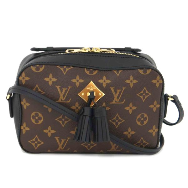 08112 1 Louis Vuitton Saintonge Monogram Handbag Black