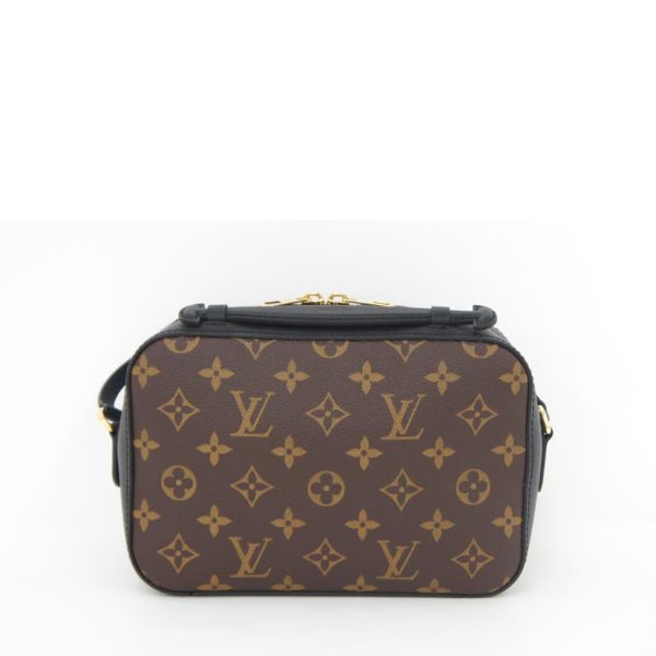 08112 2 Louis Vuitton Saintonge Monogram Handbag Black