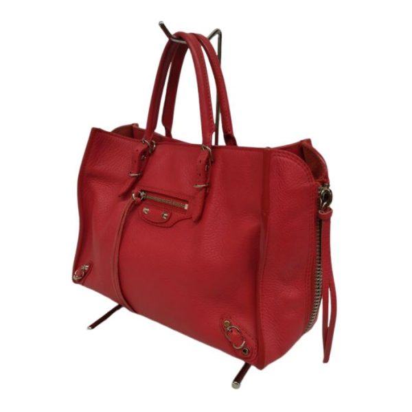 0823 3 2 Balenciaga Paper Mini 2way Shoulder Handbag Red