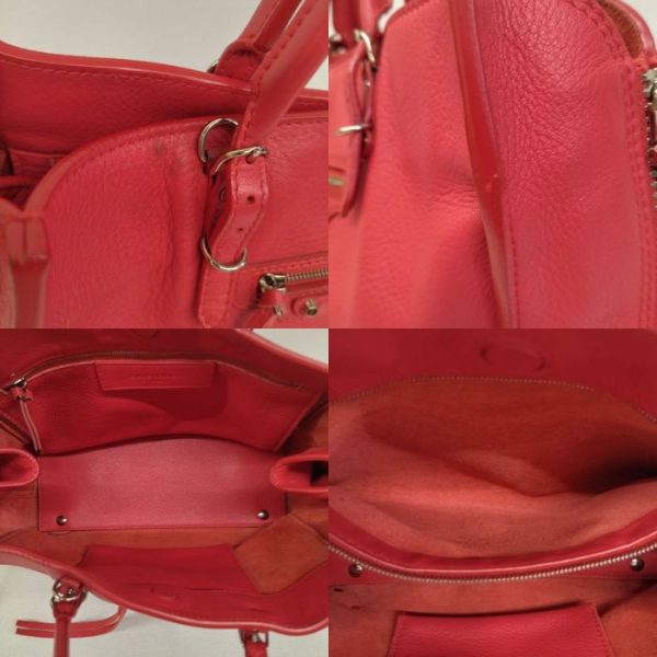 0823 3 7 Balenciaga Paper Mini 2way Shoulder Handbag Red