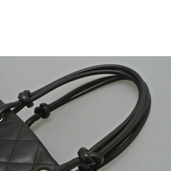 08425 4 Chanel Cambon Line Medium Tote Lambskin Black