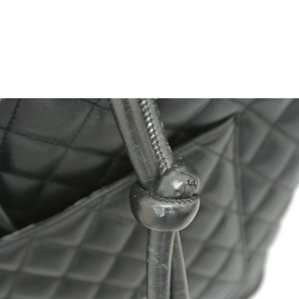 08432 8 Chanel Cambon Line Large Tote Lambskin Black