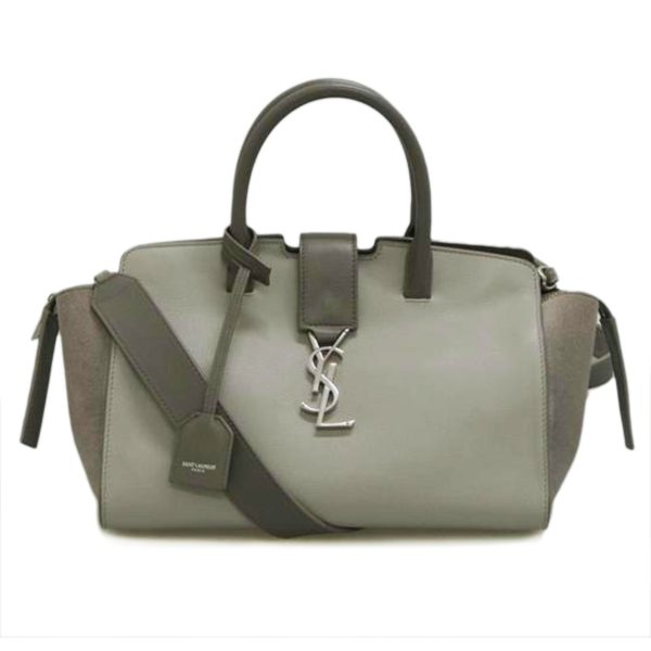 08708 1 Saint Laurent Baby Down Cabas Bag Gray