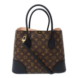 09220 1 Louis Vuitton Monogram Dora PM Coated Canvas Calf Bag MARRON+COQUELICOT