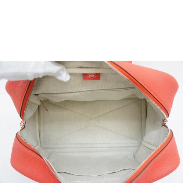 09241 5 Hermes Victoria Taurillon Clemence Rouge Vivione Bag Orange