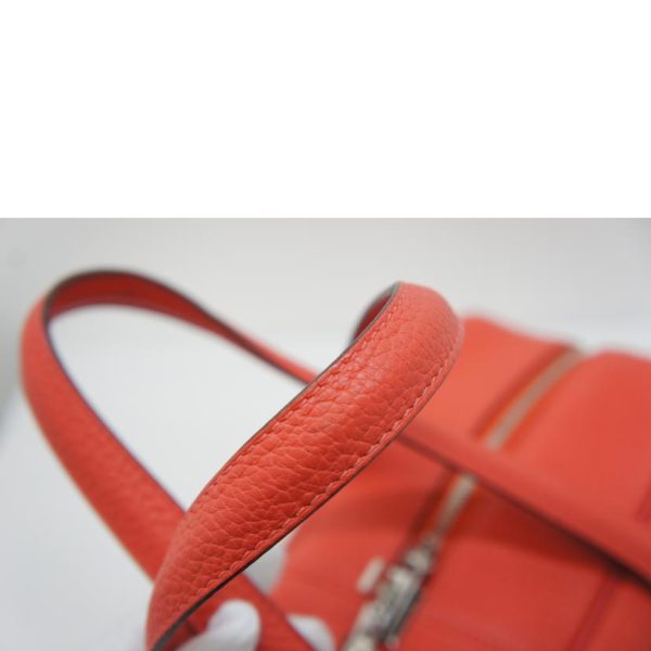 09241 7 Hermes Victoria Taurillon Clemence Rouge Vivione Bag Orange