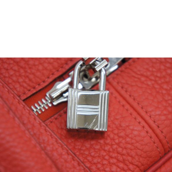 09241 8 Hermes Victoria Taurillon Clemence Rouge Vivione Bag Orange