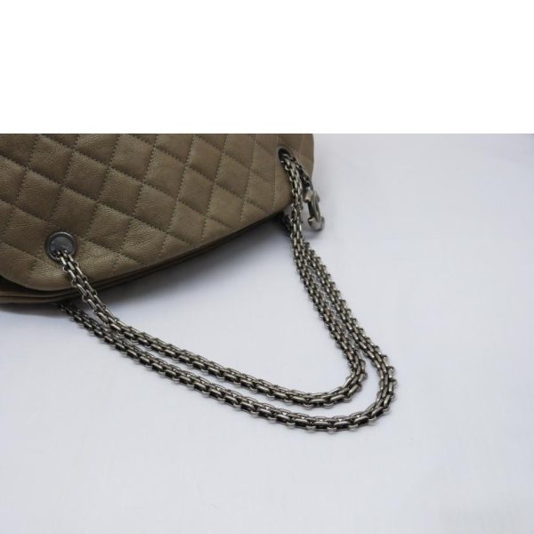 09552 4 Chanel Mademoiselle Leather Shoulder Bag khaki