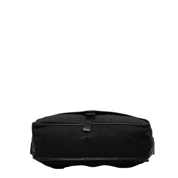 1 0121919 4 Prada Locking Clasp Nylon Messenger Bag Black