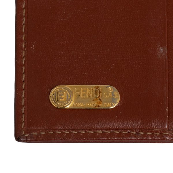 1 0134503 11 Fendi Pecan Bifold Wallet Leather Brown