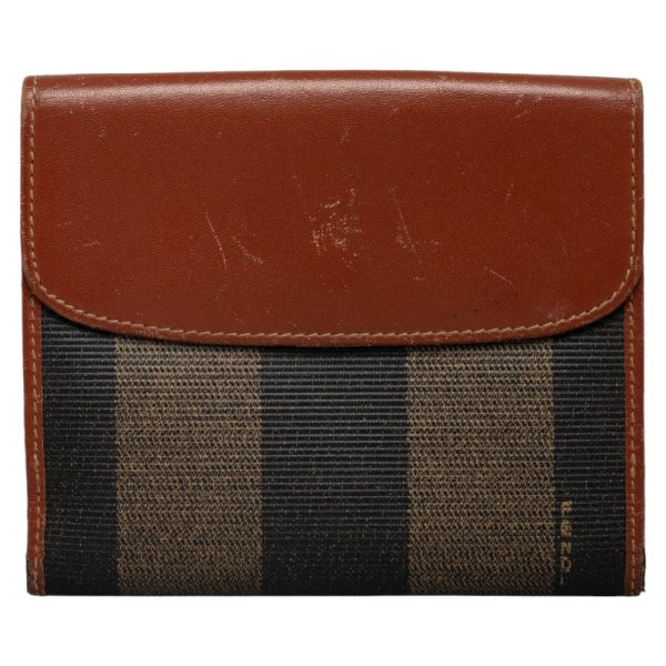 1 0134503 3 Fendi Pecan Bifold Wallet Leather Brown