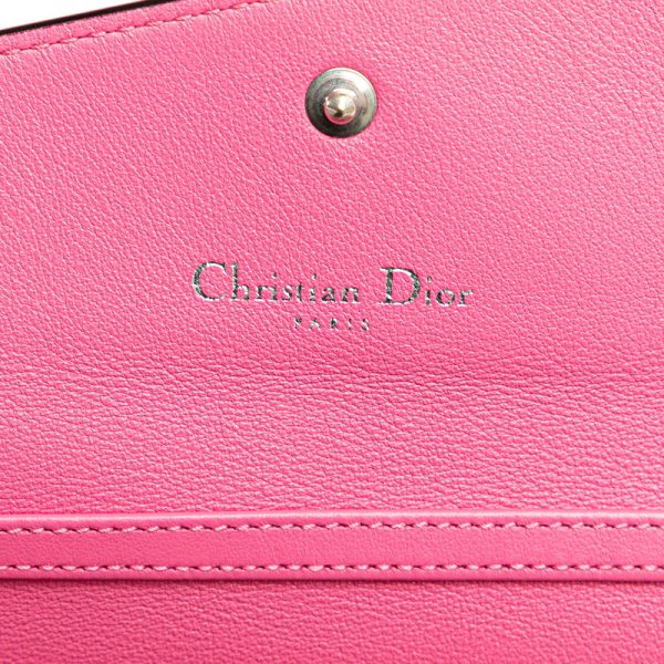 1 0155180 8 Dior Long Wallet Chain Wallet Pink