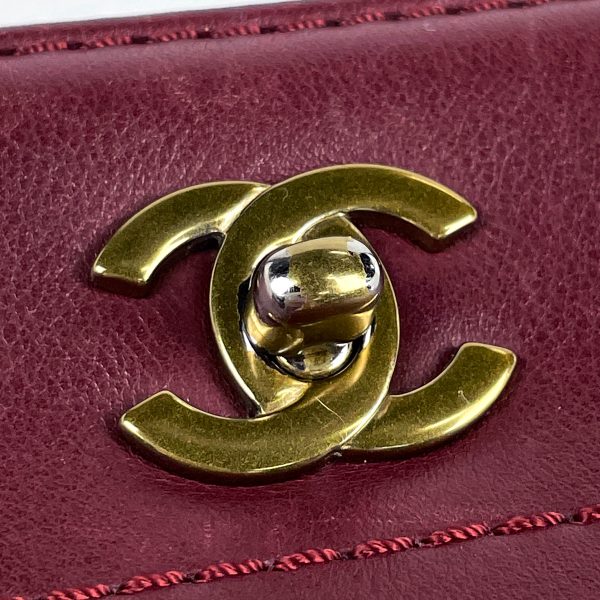 1000006069659 16 Chanel Cocomark Handbag 2WAY Shoulder Bag Leather Bordeaux