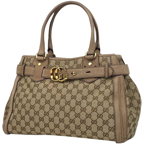 1000042461912 11 Gucci GG Pattern Running Tote Bag GG Canvas Shoulder Bag Brown