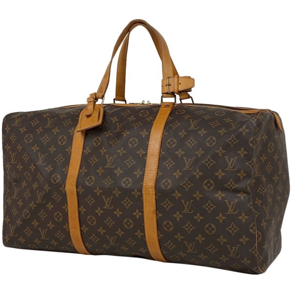 1000043985493 11 Louis Vuitton Sack Souple 55 Monogram Boston Bag Brown