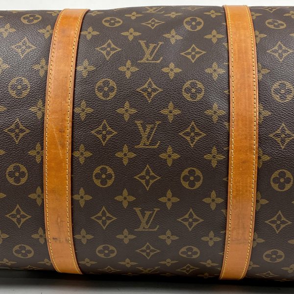 1000043985493 12 Louis Vuitton Sack Souple 55 Monogram Boston Bag Brown