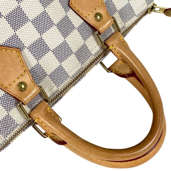 1000047711982 17 Louis Vuitton Speedy 25 Damier Azur White