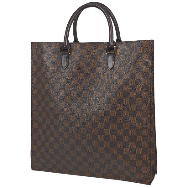 1000047713436 11 Louis Vuitton Sac Pla Commuter Tote Bag Damier Brown