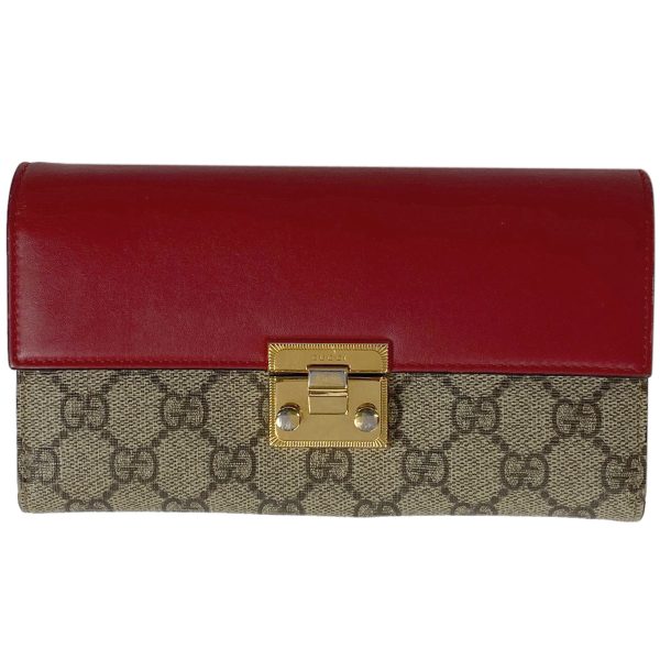 1000048461831 11 Gucci GG Pattern Long Wallet Bill Compartment Coin Purse Coated Canvas Beige Red