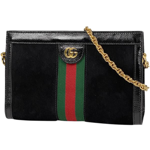 1000053081178 11 Gucci Ophidia Small Chain Shoulder Bag Sherry Line Web Suede Black