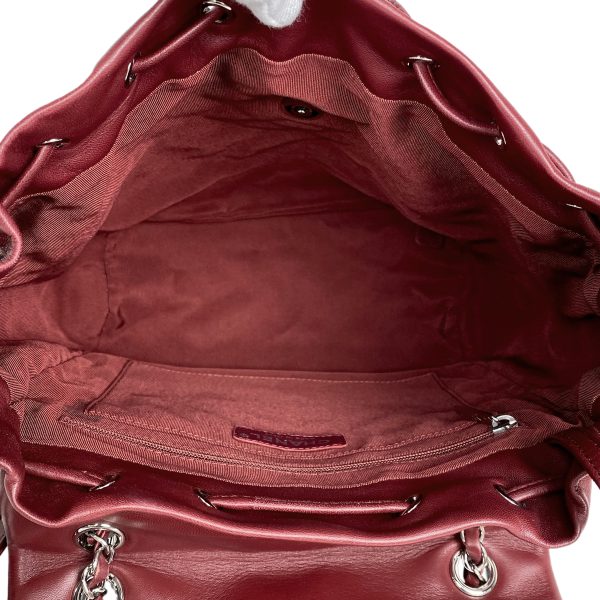 1000053081185 22 Chanel Coco Mark Chain Rucksack CC Matelasse Backpack Leather Bordeaux