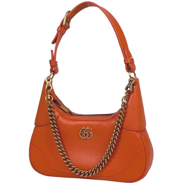 1000053602946 11 Gucci Aphrodite Small Shoulder Bag 2WAY Chain Crossbody Leather Orange