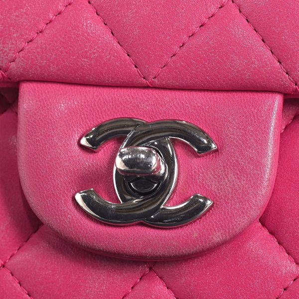 1000054876223 06 Chanel Matelasse Single Flap Chain Shoulder Leather Pink