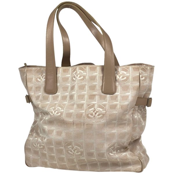 1000056259970 11 Chanel New Travel Line Tote GM Coco Mark Tote Bag Nylon Jacquard Beige