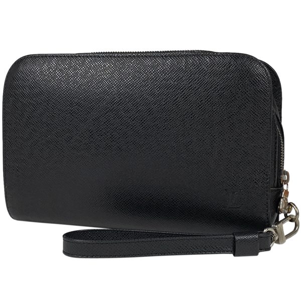 1000057125861 11 Louis Vuitton Baikal Mens Business Clutch Taiga Black