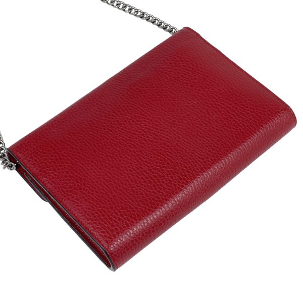 1000057198094 12 Gucci Dionysus Chain Shoulder Bag Wallet Leather Red