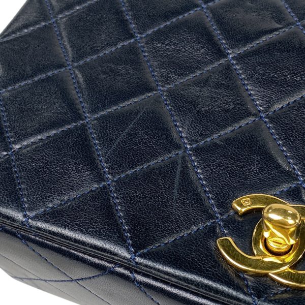 1000057217269 16 Chanel Matelasse Shoulder Bag Leather Navy