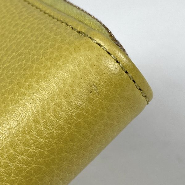 1000057305546 13 Gucci Logo Round Zipper Long Wallet Bamboo Tassel Fringe Leather Yellow