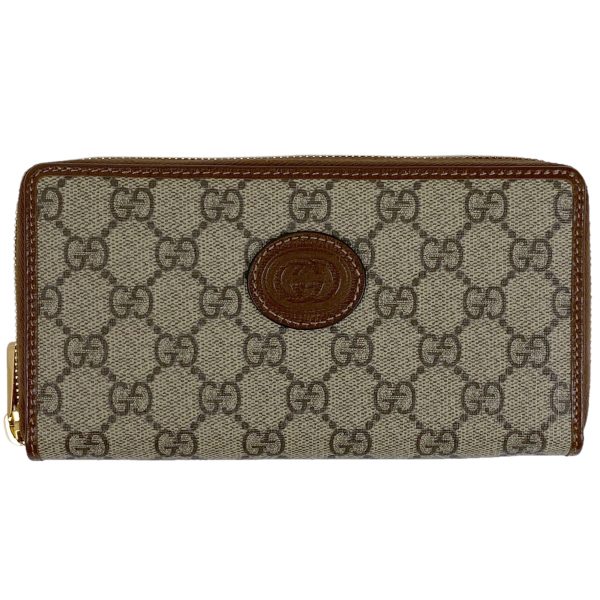 1000057971383 11 Gucci GG Pattern Round Zipper Long Wallet GG Logo Long Wallet Coated Canvas Beige