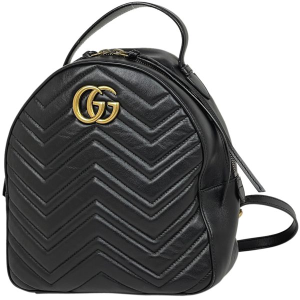 1000057978917 11 Gucci GG Marmont Backpack Quilted Rucksack Leather Black