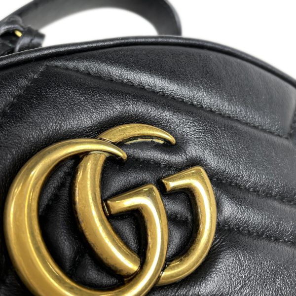 1000057978917 16 Gucci GG Marmont Backpack Quilted Rucksack Leather Black