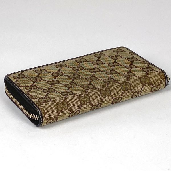 1000058351429 12 Gucci GG Pattern Round Zipper Long Wallet Sherry Line Web Interlocking G Ribbon GG Canvas Brown