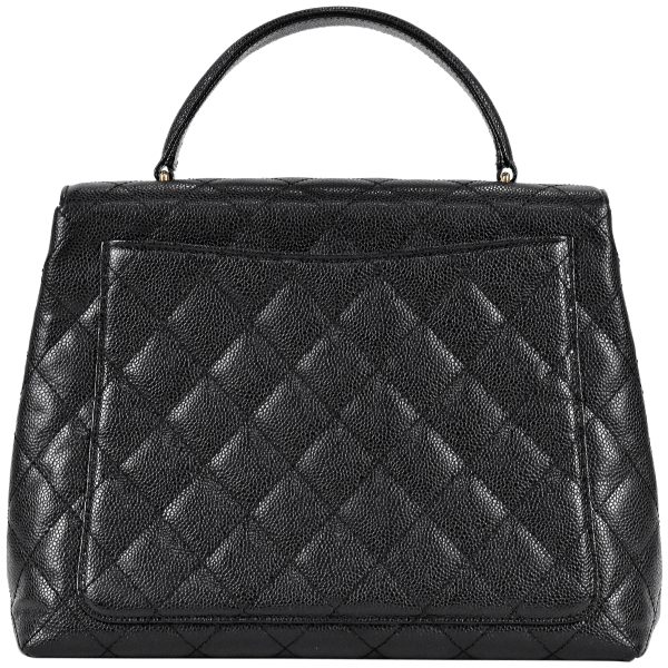 1000059198139 03 Chanel Cocomark Handbag Matelasse Caviar Skin Black