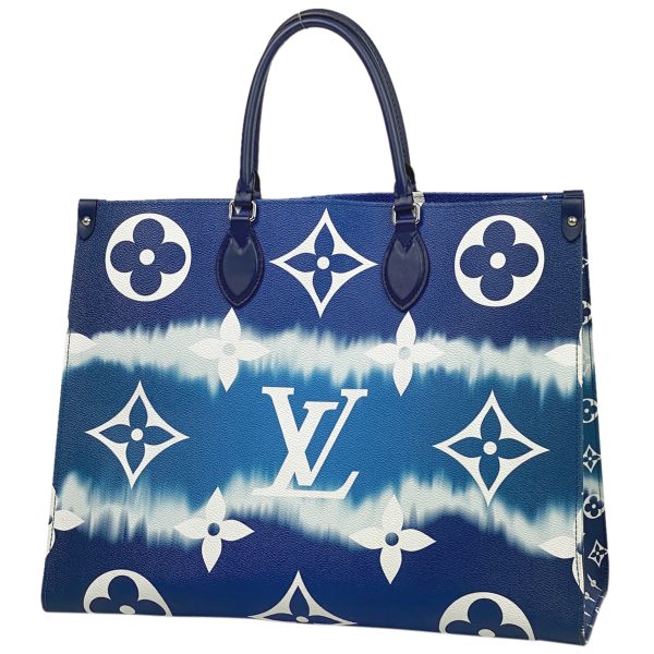 1000059379118 11 Louis Vuitton On the Go GM LV Escale 2WAY Shoulder Bag Tie Dye Monogram Blue