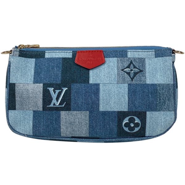 1000059719891 15 Louis Vuitton Multi Pochette Accessoire Pouch Shoulder Bag Monogram Denim Blue