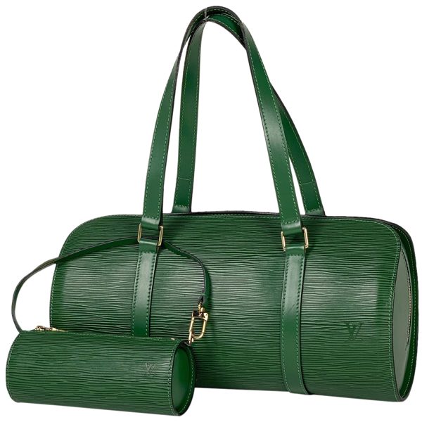 1000059827732 11 Louis Vuitton Soufflo Handbag Cylindrical Epi Borneo Green