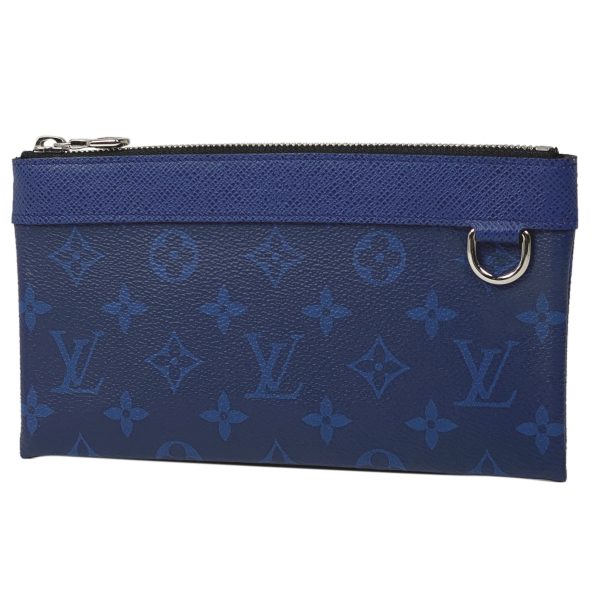 1000059946198 11 Louis Vuitton Pochette Discovery PM Monogram Taiga Wallet Cobalt