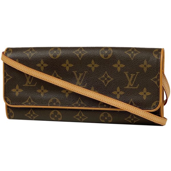 1000060013025 11 Louis Vuitton Pochette Twin GM Clutch 2WAY Shoulder Bag Monogram Brown