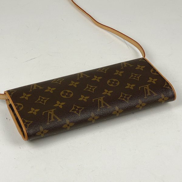 1000060013025 12 Louis Vuitton Pochette Twin GM Clutch 2WAY Shoulder Bag Monogram Brown