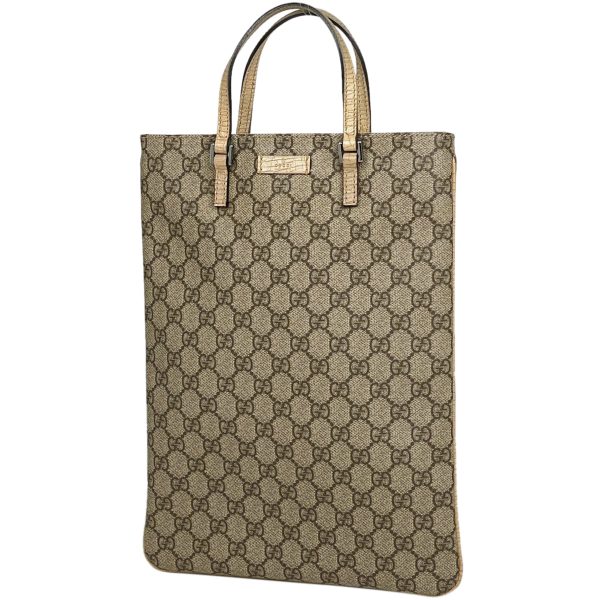 1000060022041 11 Gucci GG Pattern Tote Bag Handbag Coated Canvas Beige