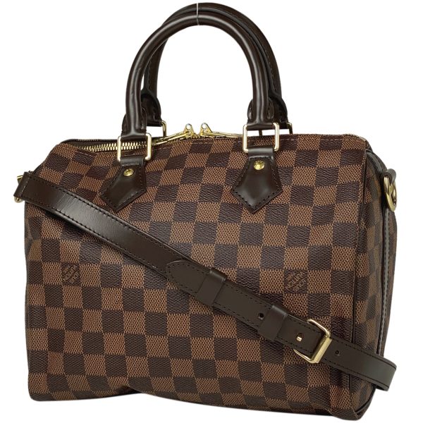 1000060235458 11 Louis Vuitton Speedy Bandouliere 25 2WAY Shoulder Bag Damier Brown